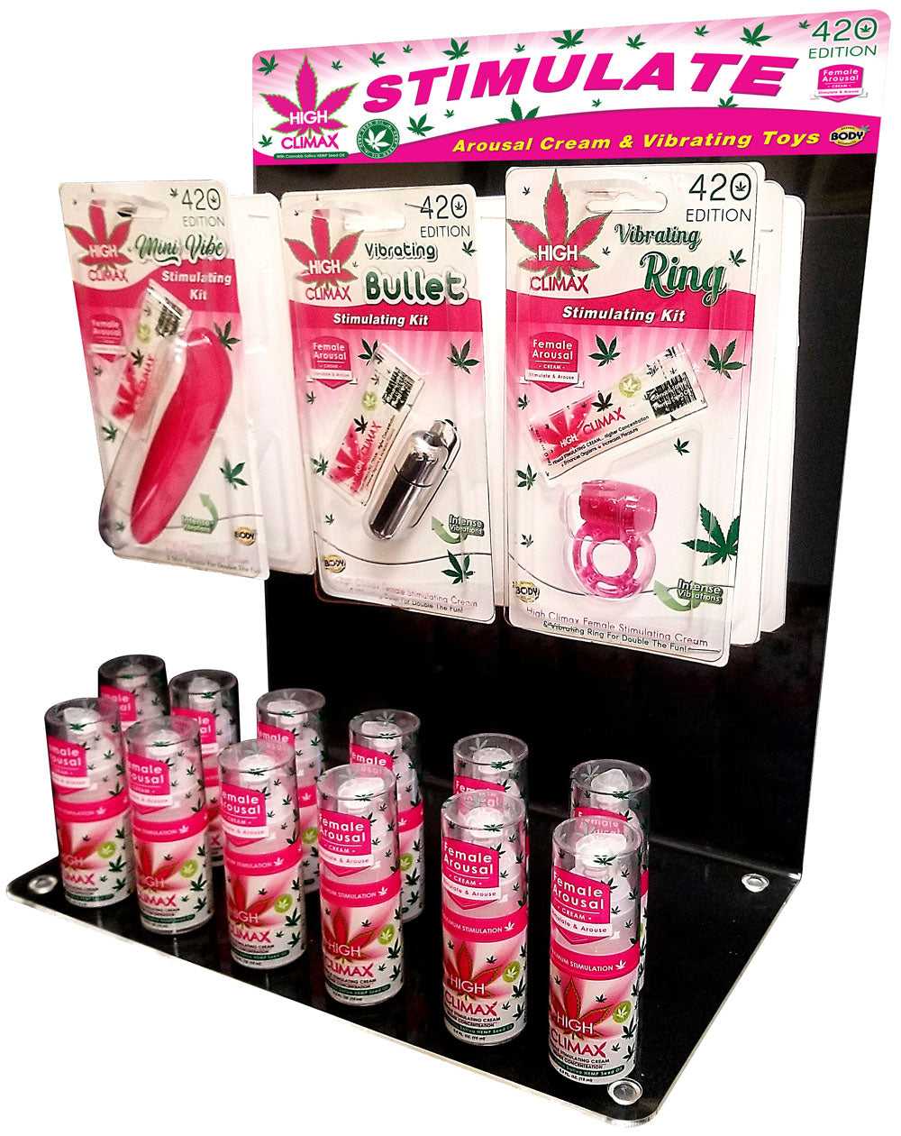 High Climax Vibrating Acrylic Display Luxe Ember Essentials