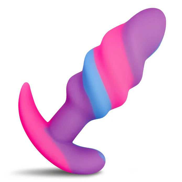 Unicorn Swirl Silicone Butt Plug - Small Luxe Ember Essentials