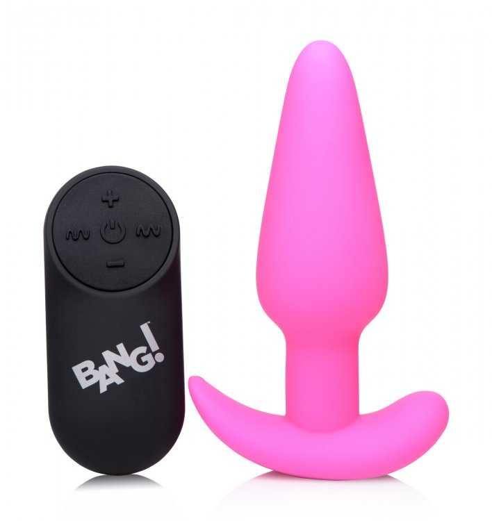 21x Silicone Butt Plug With Remote - Pink Luxe Ember Essentials