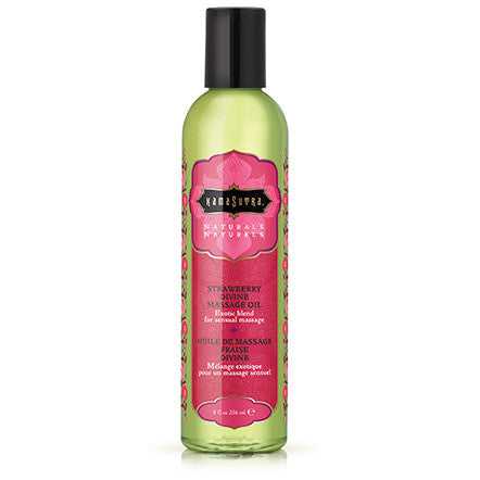 Naturals Massage Oil - Strawberry Divine 8 Fl Oz Luxe Ember Essentials