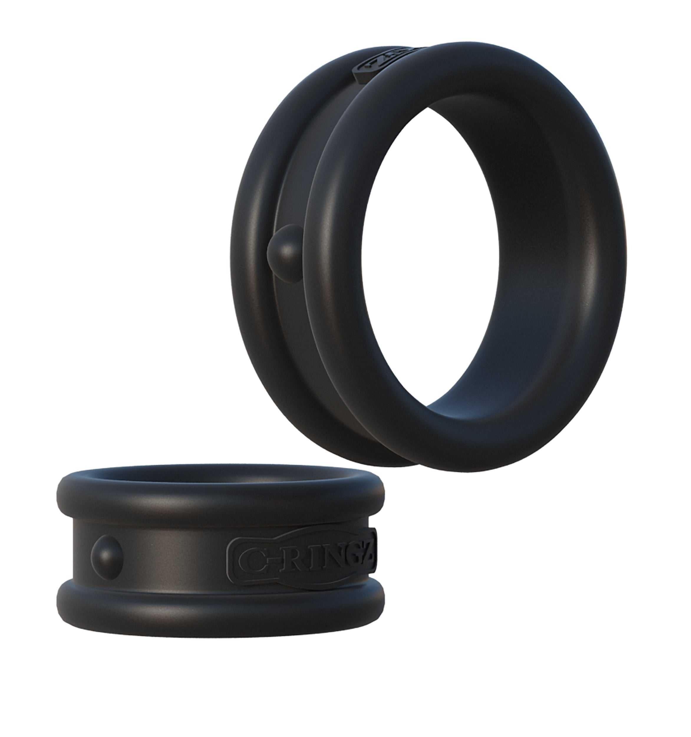 Fantasy C-Ringz Max Width Silicone Rings - Black Luxe Ember Essentials