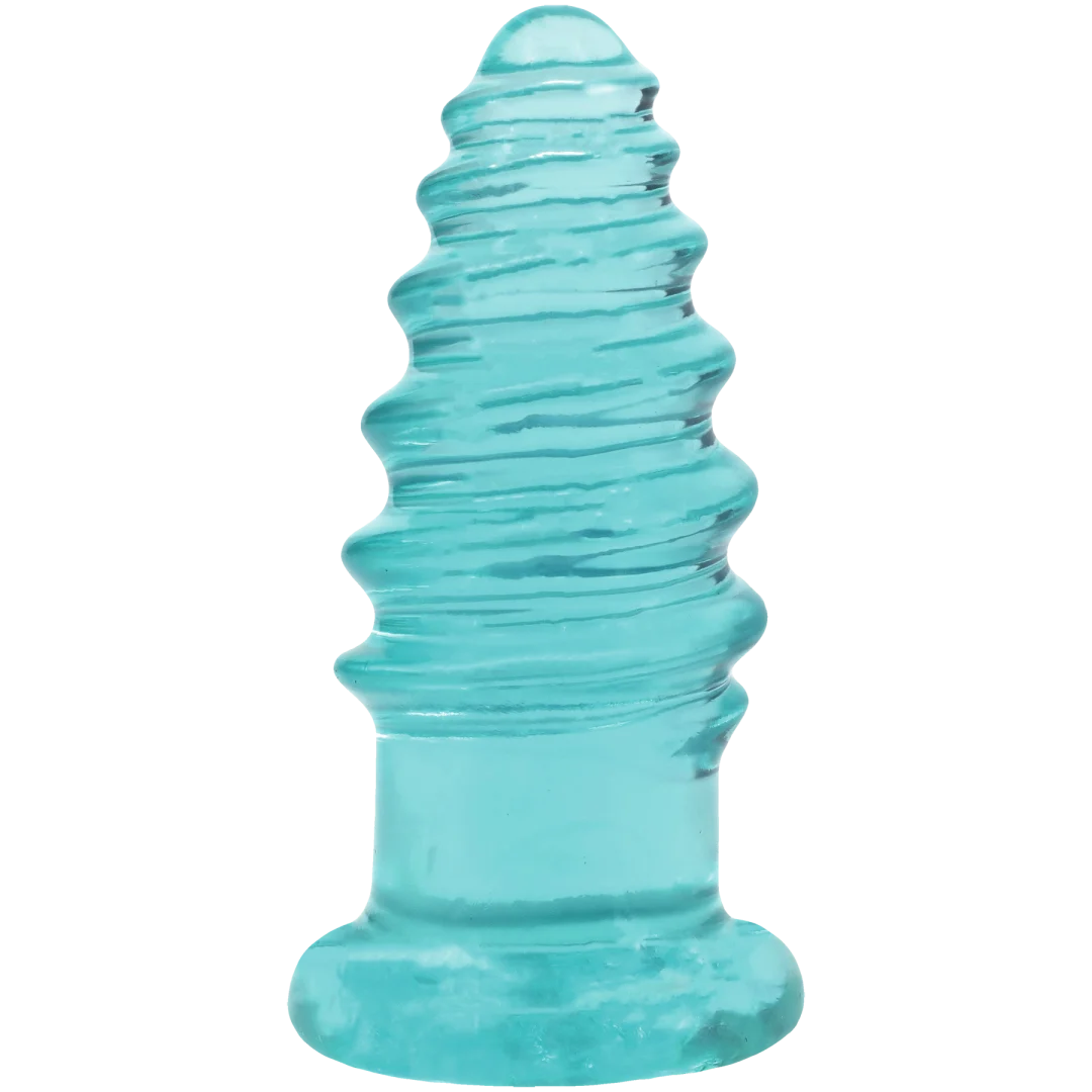 "Crystal Jellies - Anal Twist - 5 Inch Teal DJ0289-10-CD"