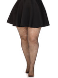 "Colby Rhinestone Fishnet Tights - 1x/2x - Black LA-9026XBLK1X2"