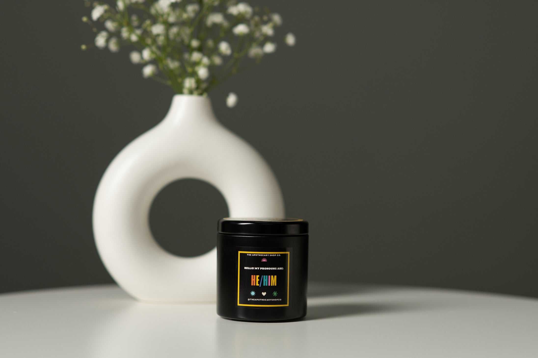 Gender Fluid Candle - He/him 4 Oz - Pineapple Sage Luxe Ember Essentials