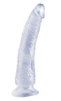 Basix Rubber Works - Slim 7 Inch With Suction Cup - Clear Luxe Ember Essentials
