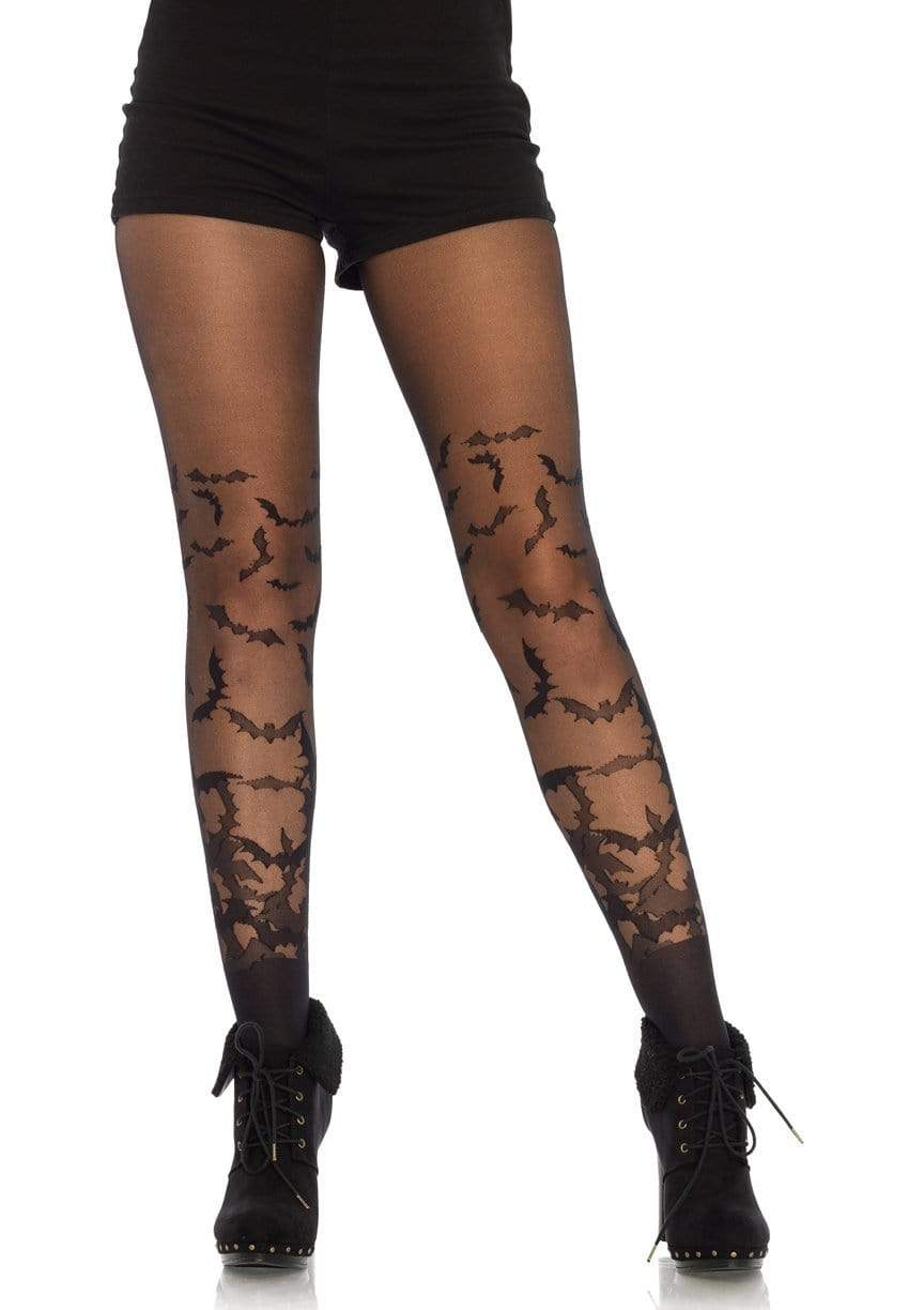 "Bat Wing Sheer Tights Black Os LA-7738"