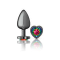 Rainbow Heart Gem Gunmetal Metal Plug - Lg Luxe Ember Essentials