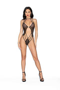 Jeweled Front Back Teddy - One Size - Black Luxe Ember Essentials
