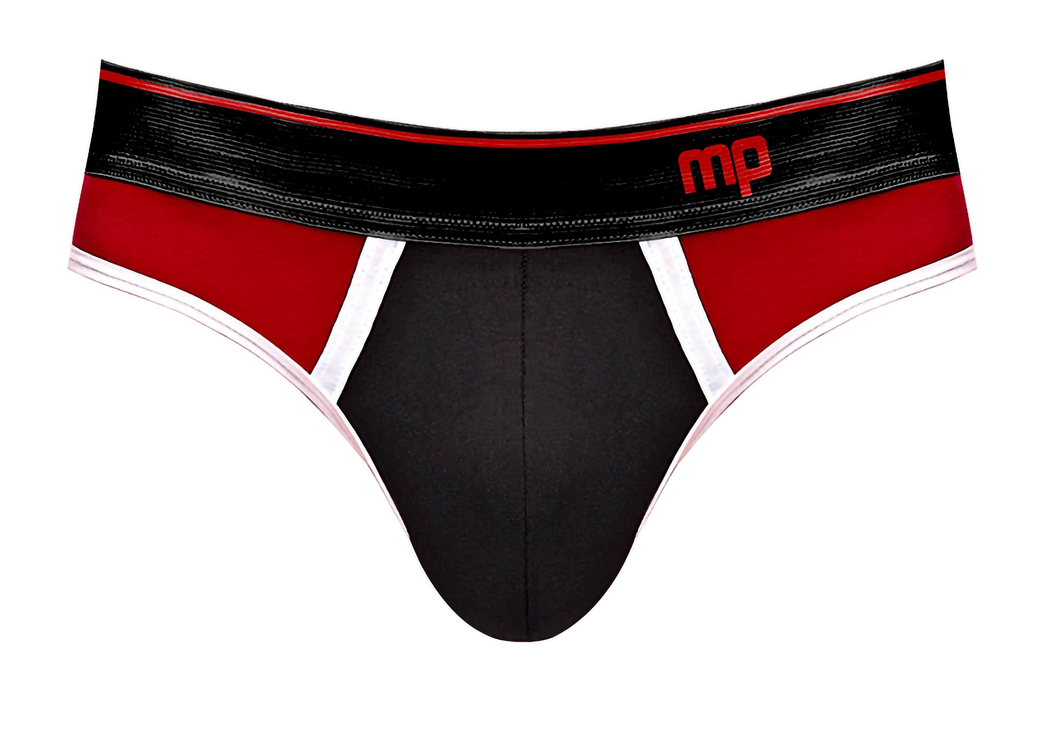 Retro Sport Panel Jock - S/ M - Black/ Red Luxe Ember Essentials