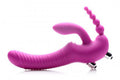 Regal Rider Vibrating Strapless Strap- on Triple G Dildo - Pink Luxe Ember Essentials