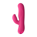 "Bg Ribbed Silicone Rabbit Vibrator Pink BNG-AI016"