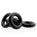 "Jacker 5-Stack Five-Pack Tube Super-Strong Cockrings Black HUJ-151-BLK"