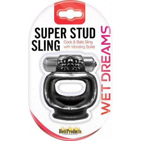 Wet Dreams Super Stud Sling - Black Luxe Ember Essentials