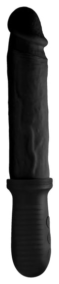 8x Auto Pounder Vibrating and Thrusting Dildo With Handle - Black Luxe Ember Essentials