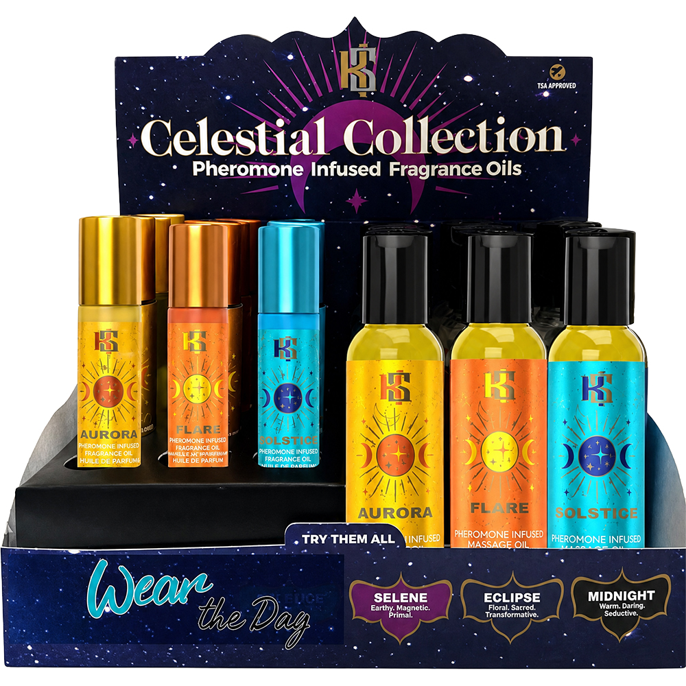 "Wear the Day Pheromone Prepack Display 12 Roll Ons and 12 Massage Oils KS12104"