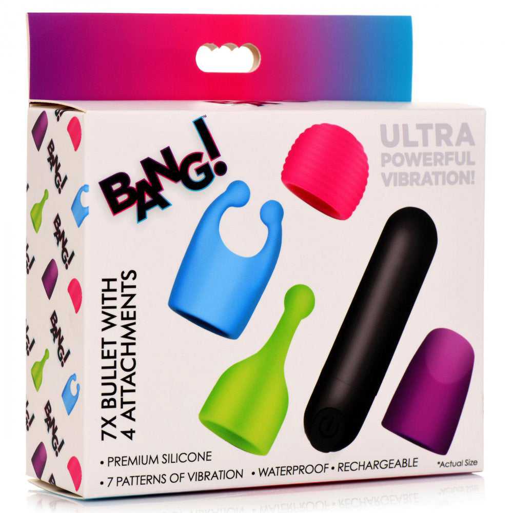 Bang - Rechargeable Bullet With 4 Attachments Luxe Ember Essentials