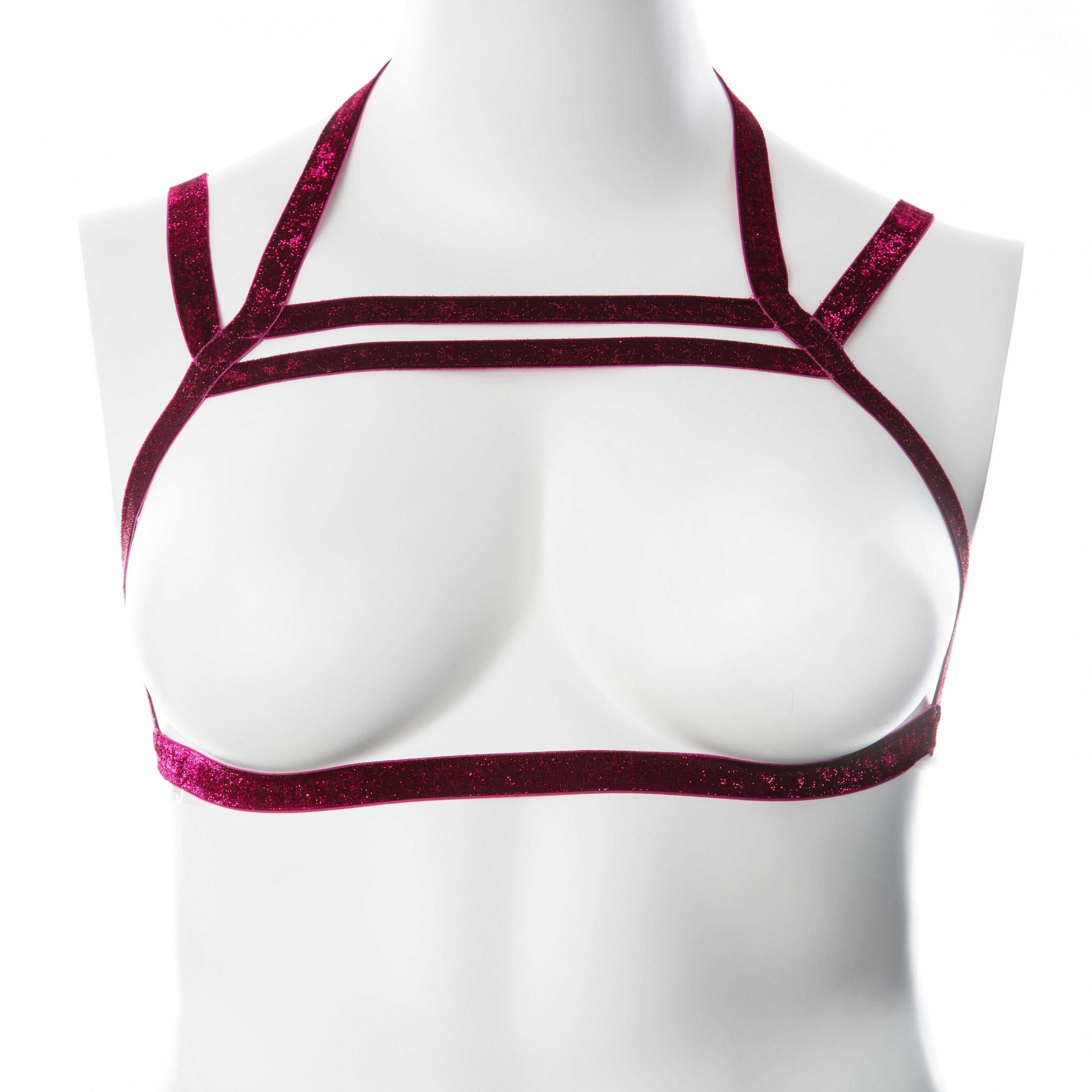 Gender Fluid Sugar Coated Harness - Small/large - Raspberry Luxe Ember Essentials