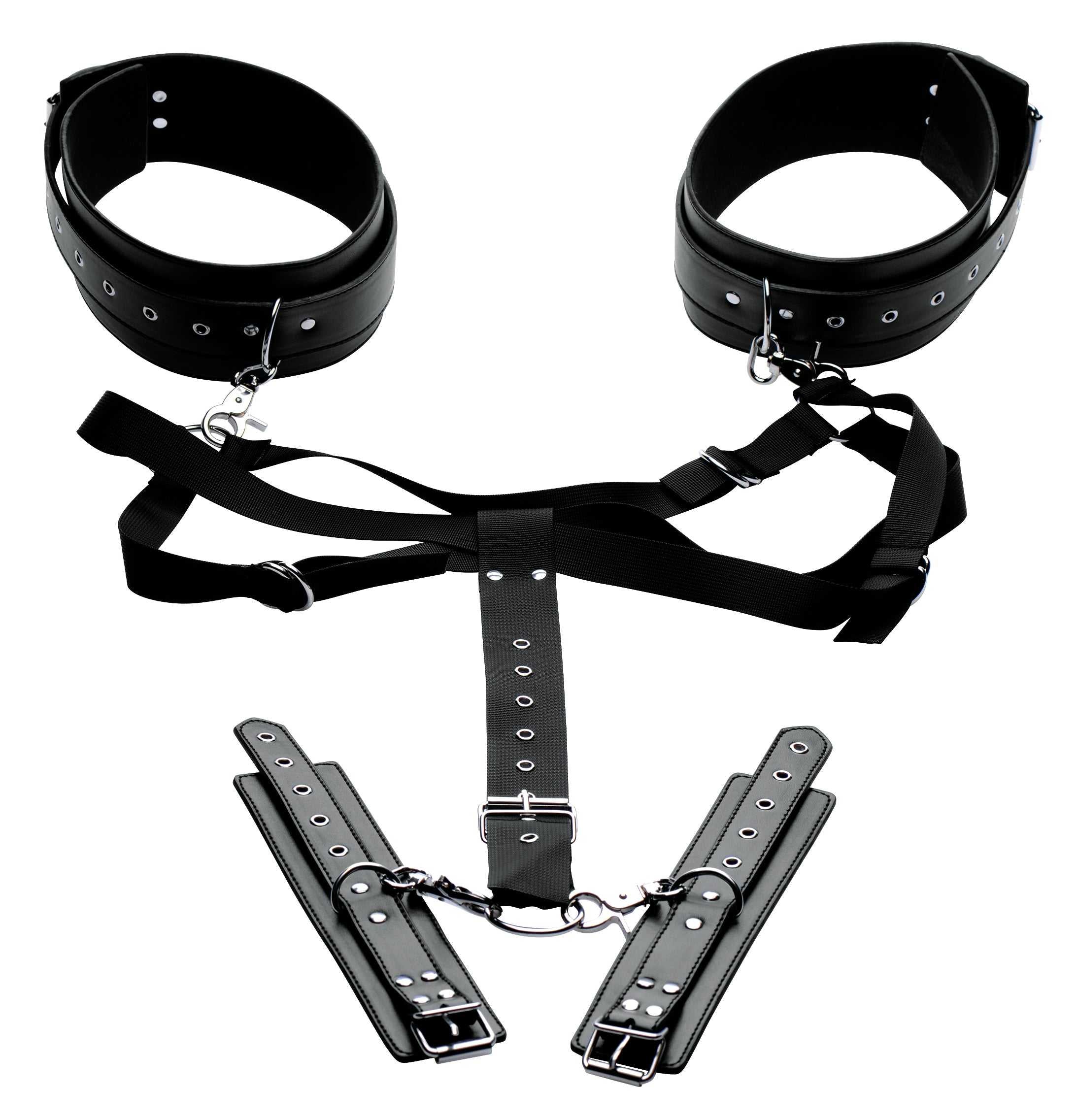 Acquire Easy Access Thigh Harness With Wrist Cuffs Luxe Ember Essentials