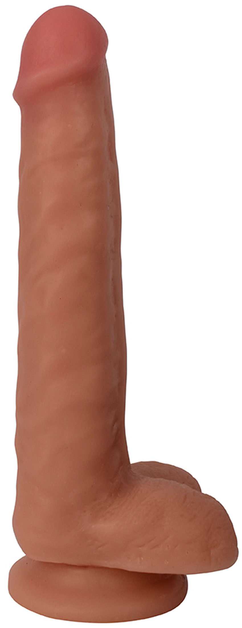 8 Inch Slim Dong With Balls - Vanilla Luxe Ember Essentials