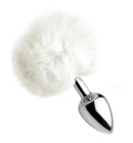 White Fluffy Bunny Tail Anal Plug Luxe Ember Essentials