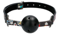 Breatheable Ball Gag - Old School Tattoo Style - Black Luxe Ember Essentials