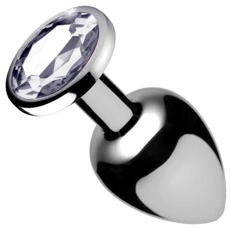Clear Gem Anal Plug - Large Luxe Ember Essentials