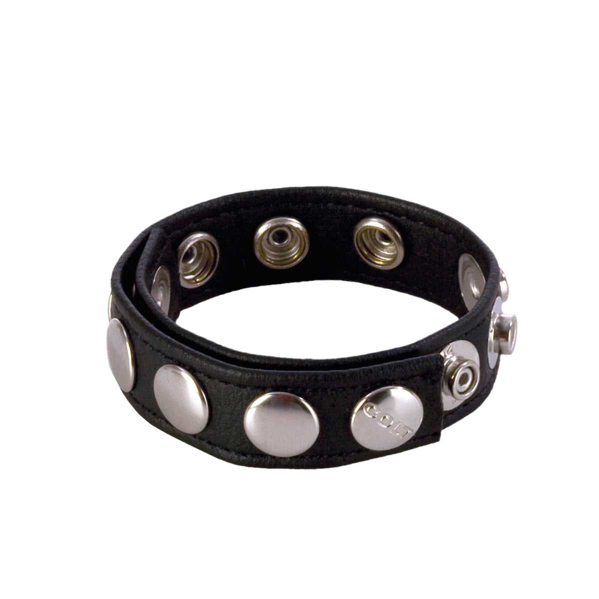 Colt 8 Snap Fastener Leather Strap - Black Luxe Ember Essentials