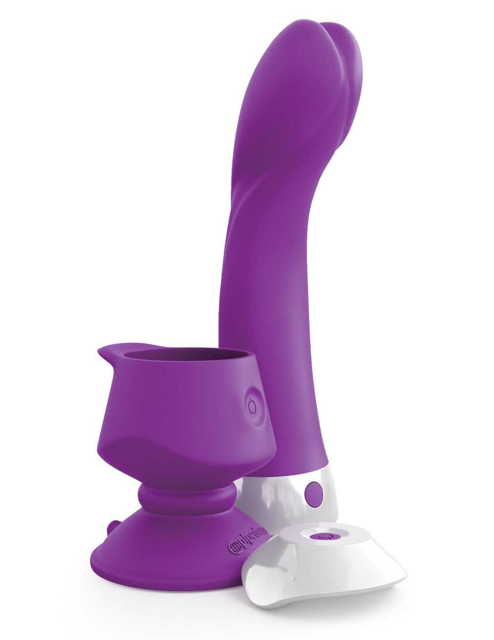 Threesome Wall Banger G Silicone Vibrator - Purple Luxe Ember Essentials