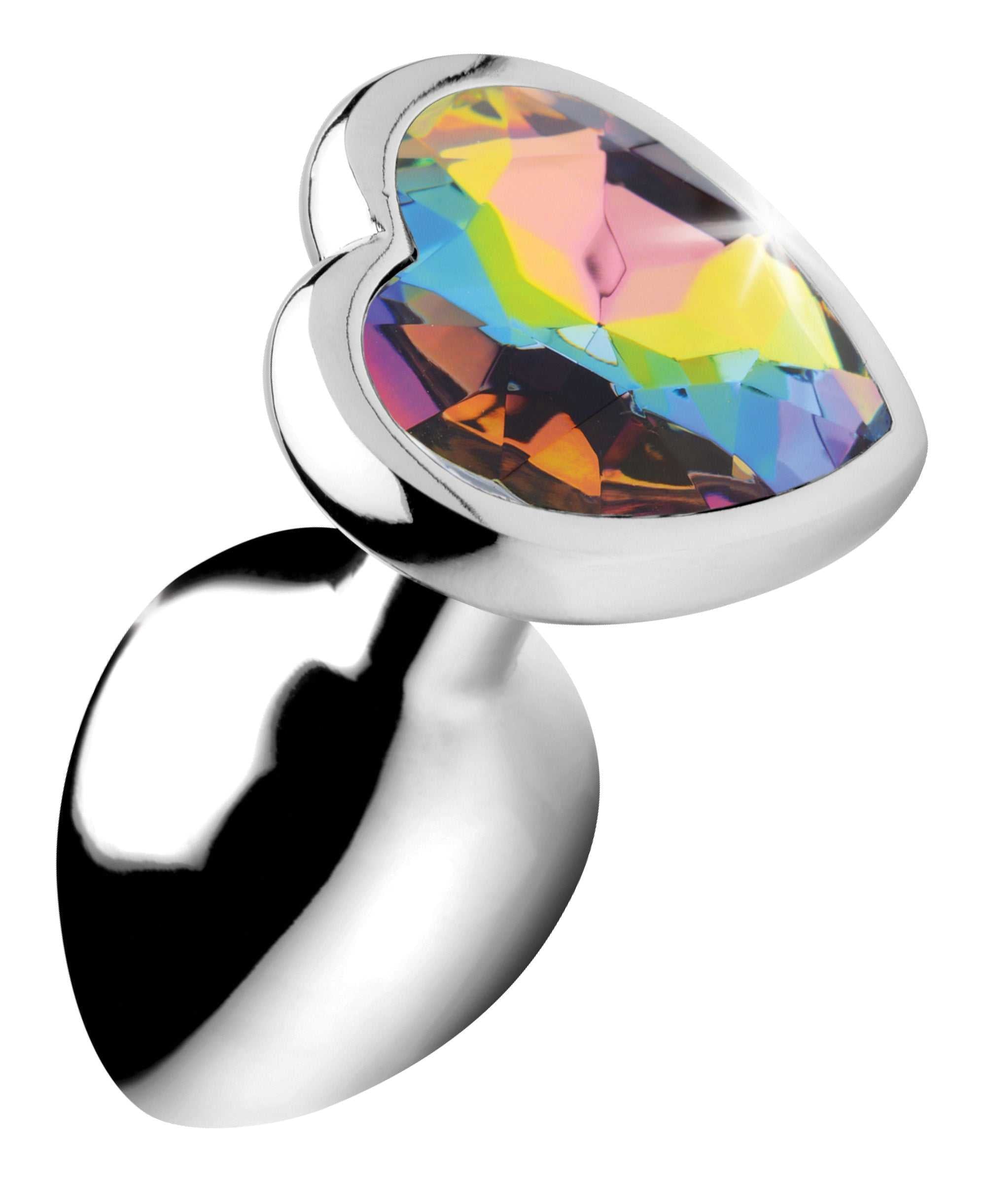 Rainbow Prism Heart Anal Plug - Small Luxe Ember Essentials