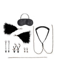 12 Pc Interchangeable Collar and Nipple Clips Set - Black Luxe Ember Essentials