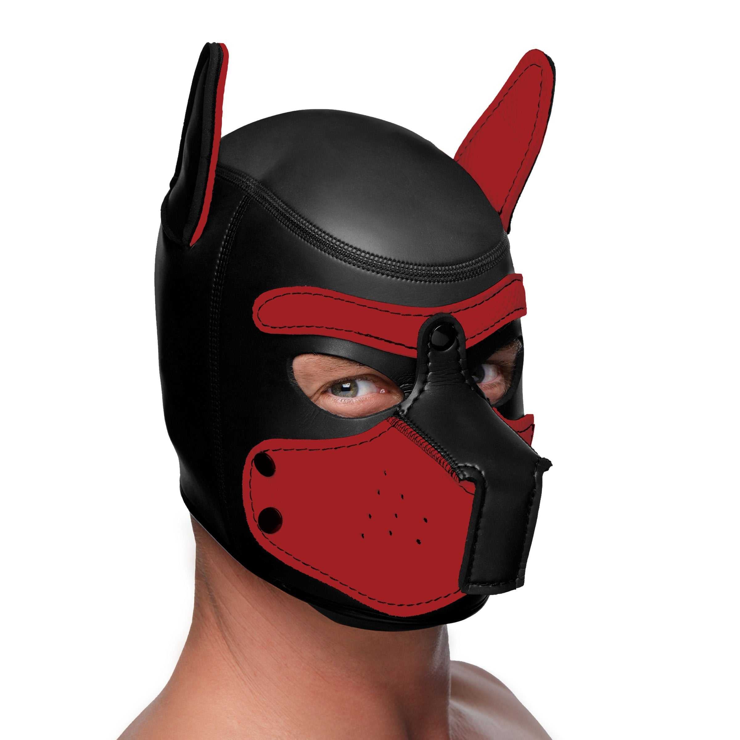 Spike Neoprene Puppy Hood - Red Luxe Ember Essentials