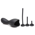 10x Vibrating Penis Head Teaser With Urethral Sounds - Black Luxe Ember Essentials
